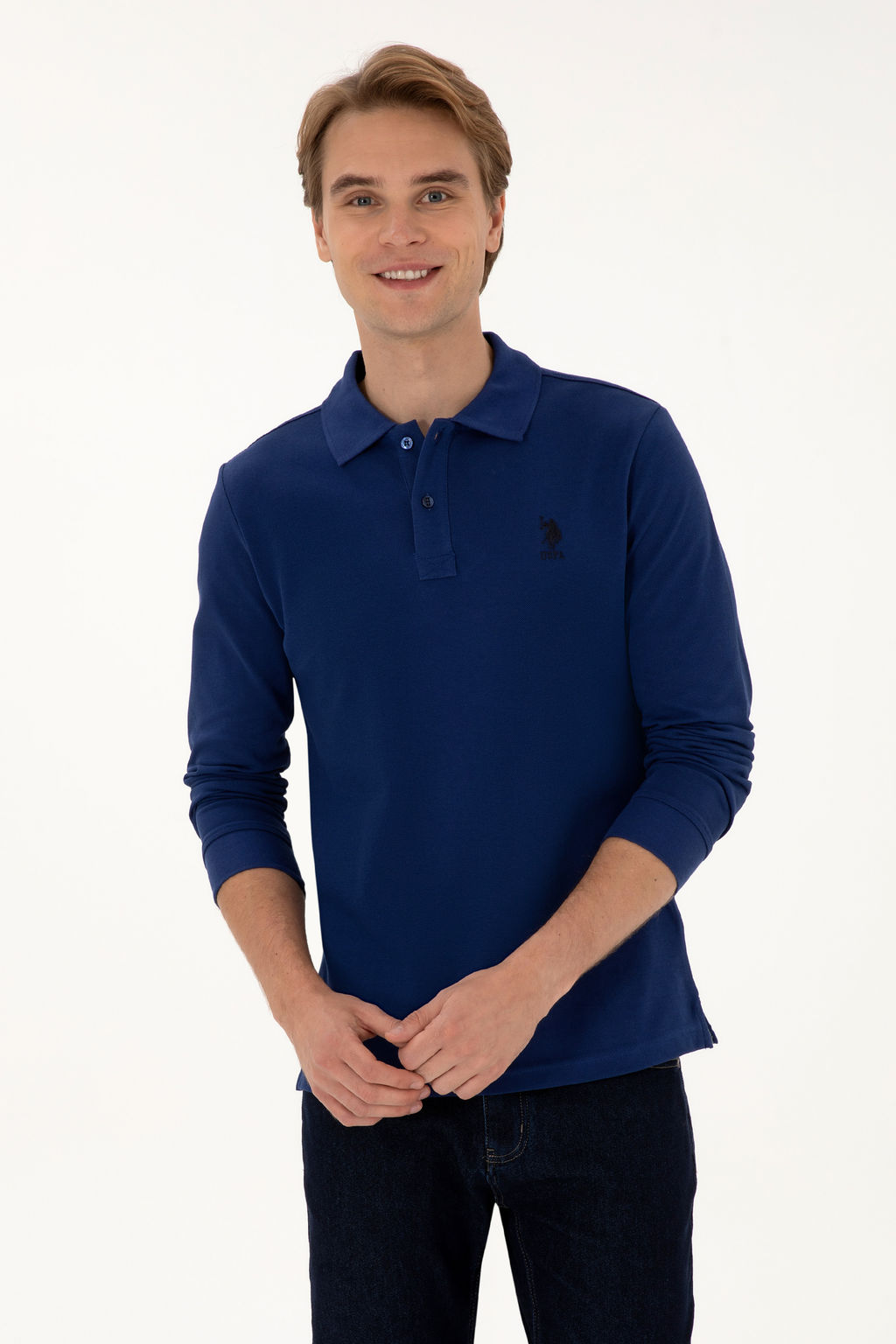 Erkek _ndigo Basic Sweatshirt Sepette S_rpriz _ndirim - U.s. polo assn фото 15