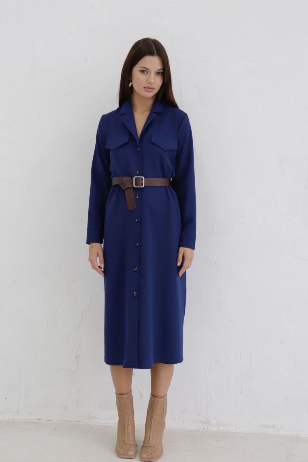 Платье-рубашка с английским воротником - Martichelli фото 384