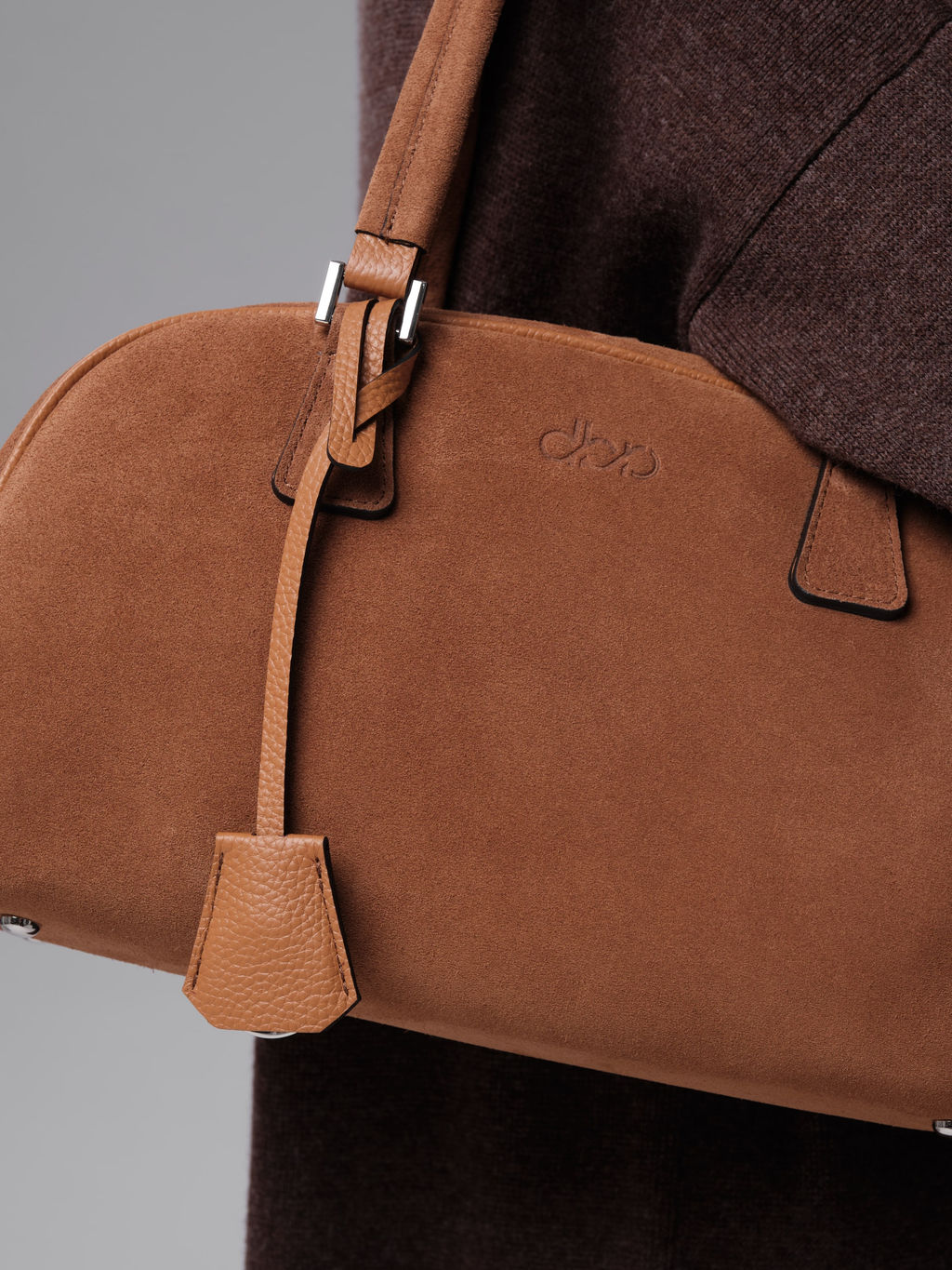 Замшевая сумка Charlotte DBR 31358 светло-коричневый  фото 9