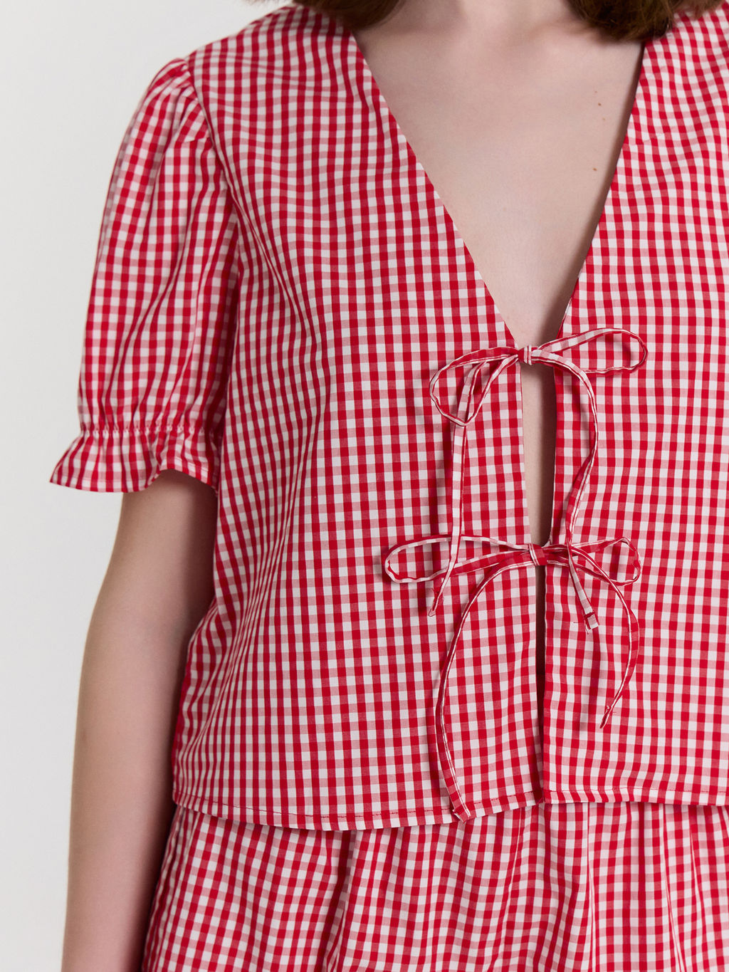Комплект домашний женский красный в клетку - Mark formelle фото 6