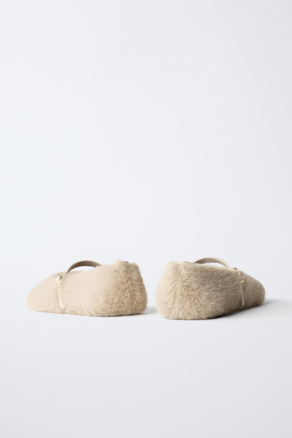 FAUX FUR BALLET FLATS - Zara фото 5