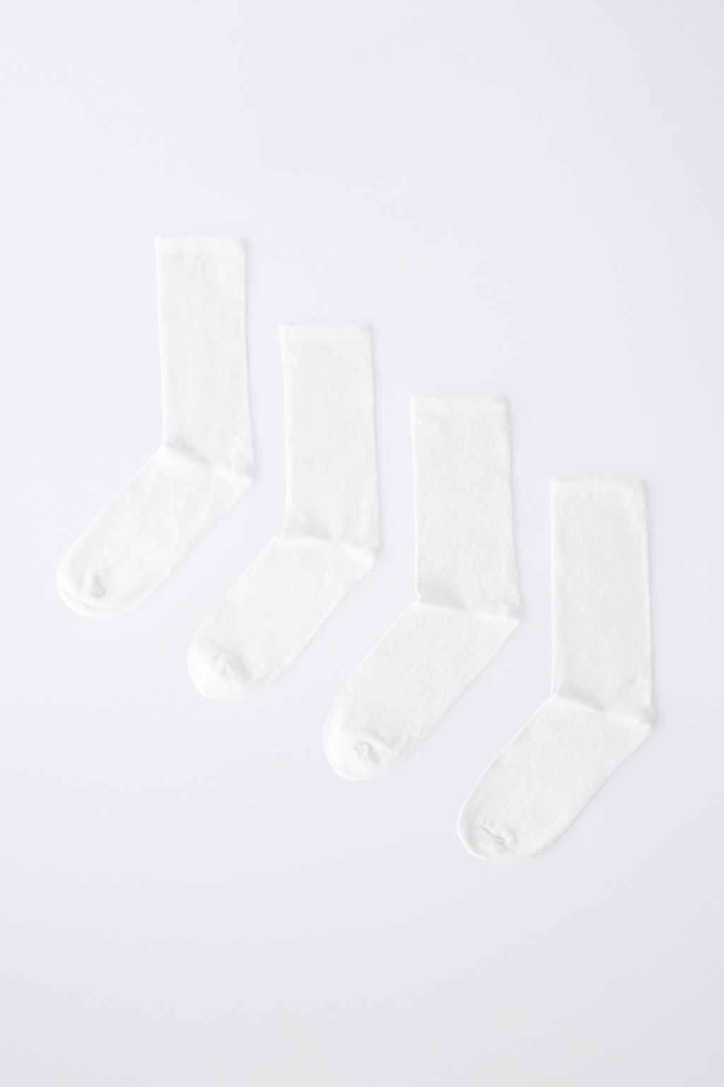 PACK CUATROS CALCETINES MEDIOS / Blanco - Zara фото 5
