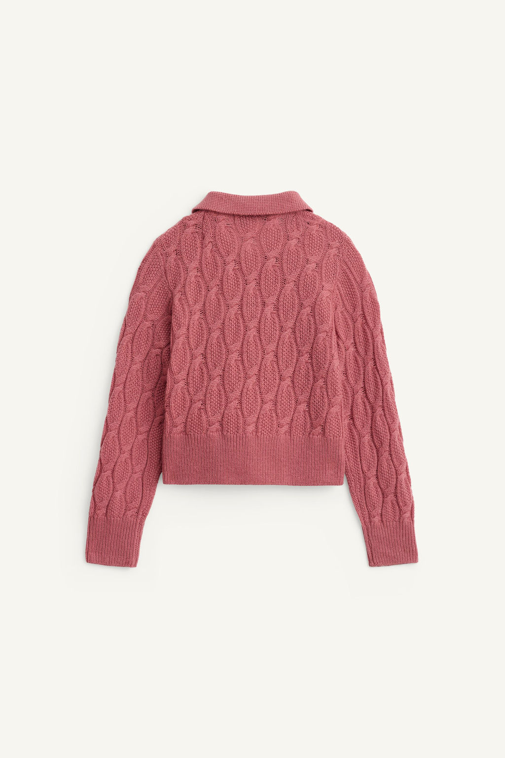 100% WOOL CABLE KNIT POLO SHIRT LIMITED EDITION - Zara фото 6