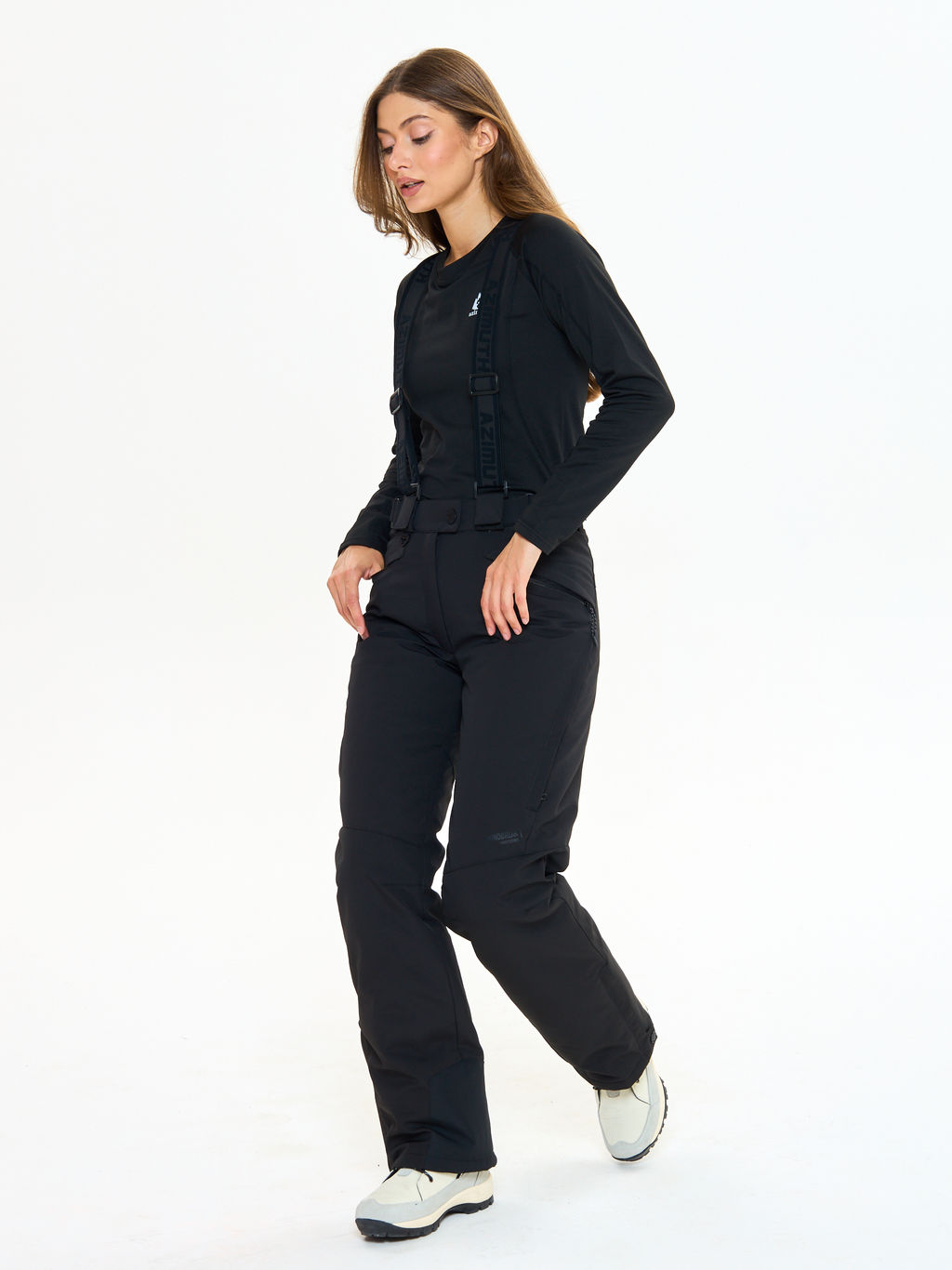 Женские мембранные сноубордические / горнолыжные брюки Azimuth Снежное Созвездие 124/9415_10 Черный  фото 8