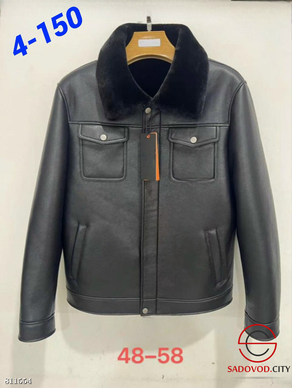 Зимние кожаные мужские куртки с внутренним мехом - Bruno фото 2