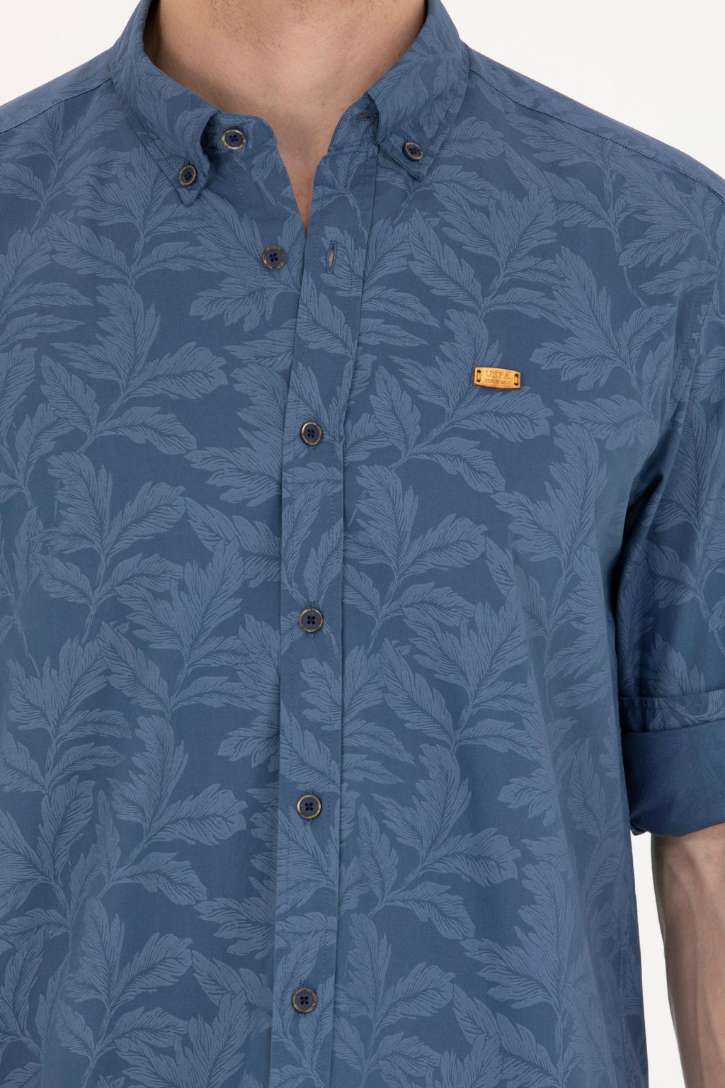 U. S. Polo Assn Мужская темно-синяя рубашка с длинным рукавом - U.s. polo assn фото 7