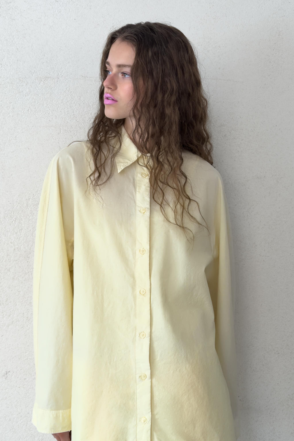 CAMISA OVERSIZE POPEL?N / Amarillo claro - Zara фото 18