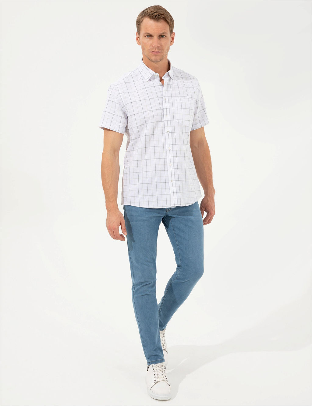 Haki Regular Fit K_sa Kollu G_mlek - Pierre cardin фото 4