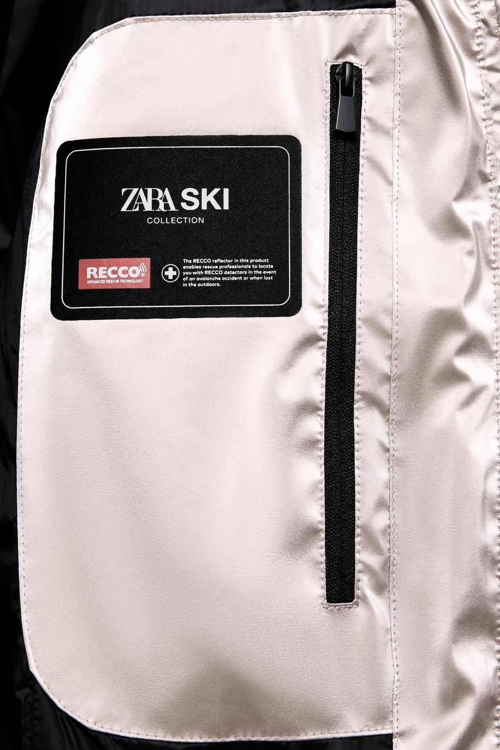 WATER-RESISTANT WINDPROOF DOWN PUFFER JACKET RECCO® TECHNOLOGY SKI COLLECTION, CHARACTERISTICS - Zara фото 15