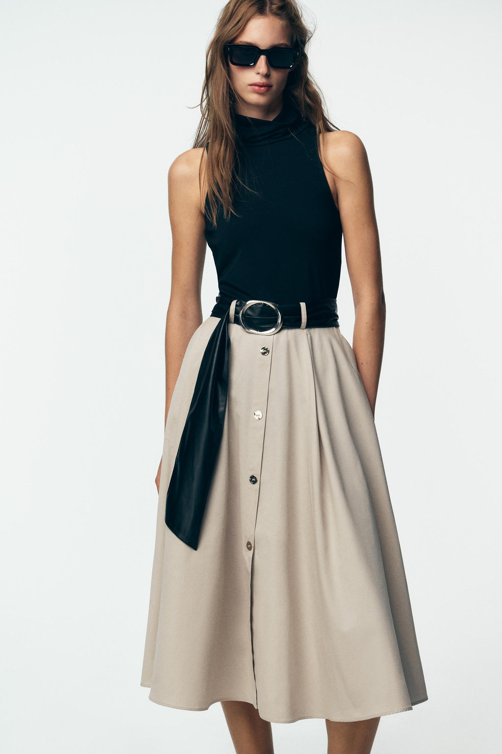 BELTED COMBINATION DRESS - Zara фото 12