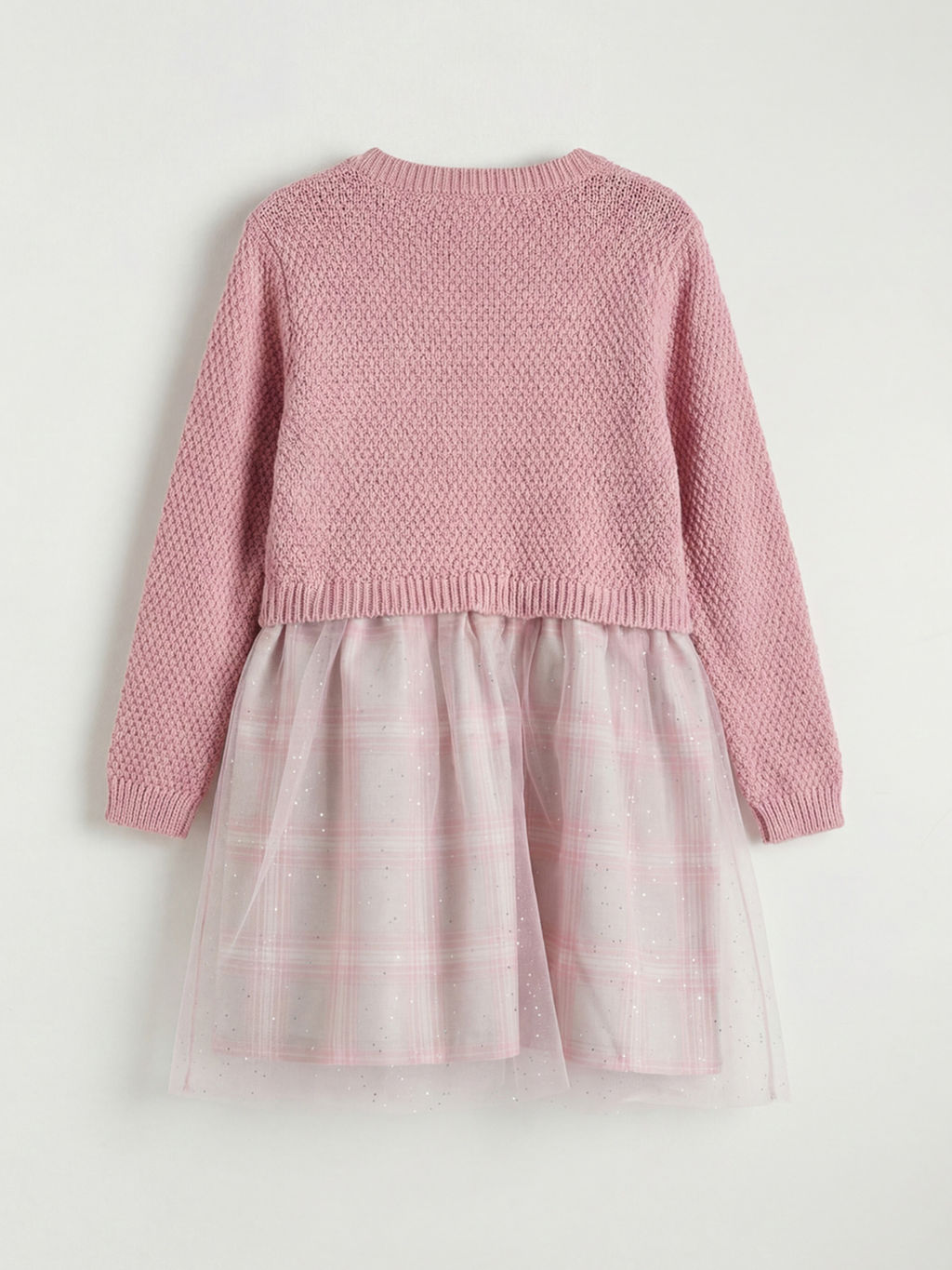 Bisiklet Yaka ?i?ekli K?z ?ocuk T?t? Elbise