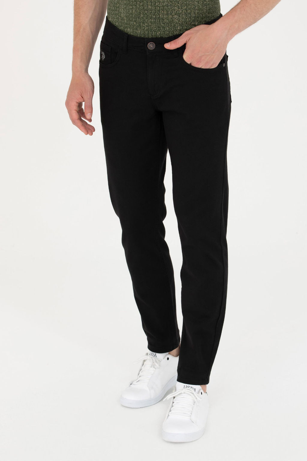 U. S. Polo Assn / Мужские черные брюки из плотной ткани - U.s. polo assn фото 9