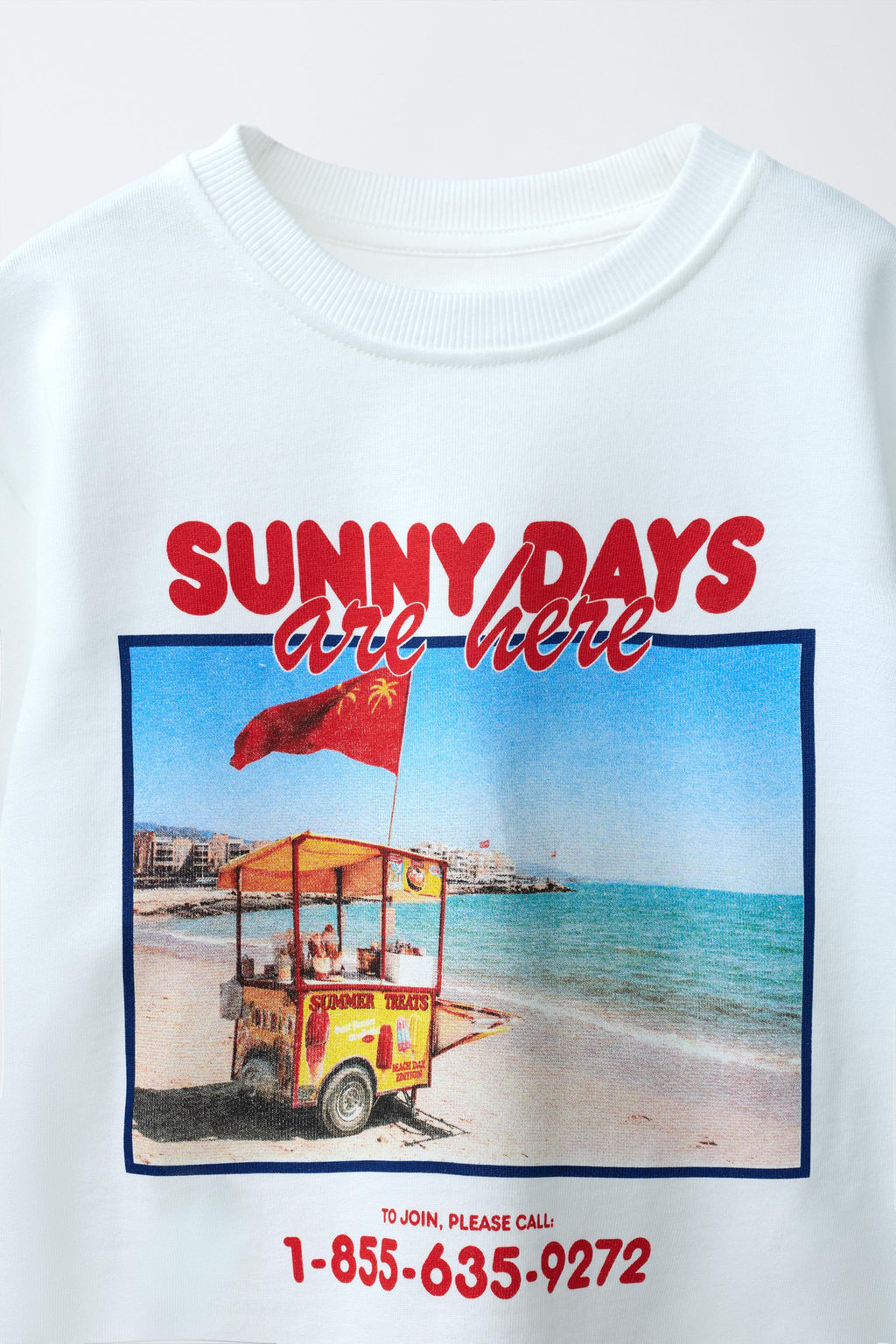 CAMISETA ESTAMPADO FOTOGRAF?A PLAYA / Blanco