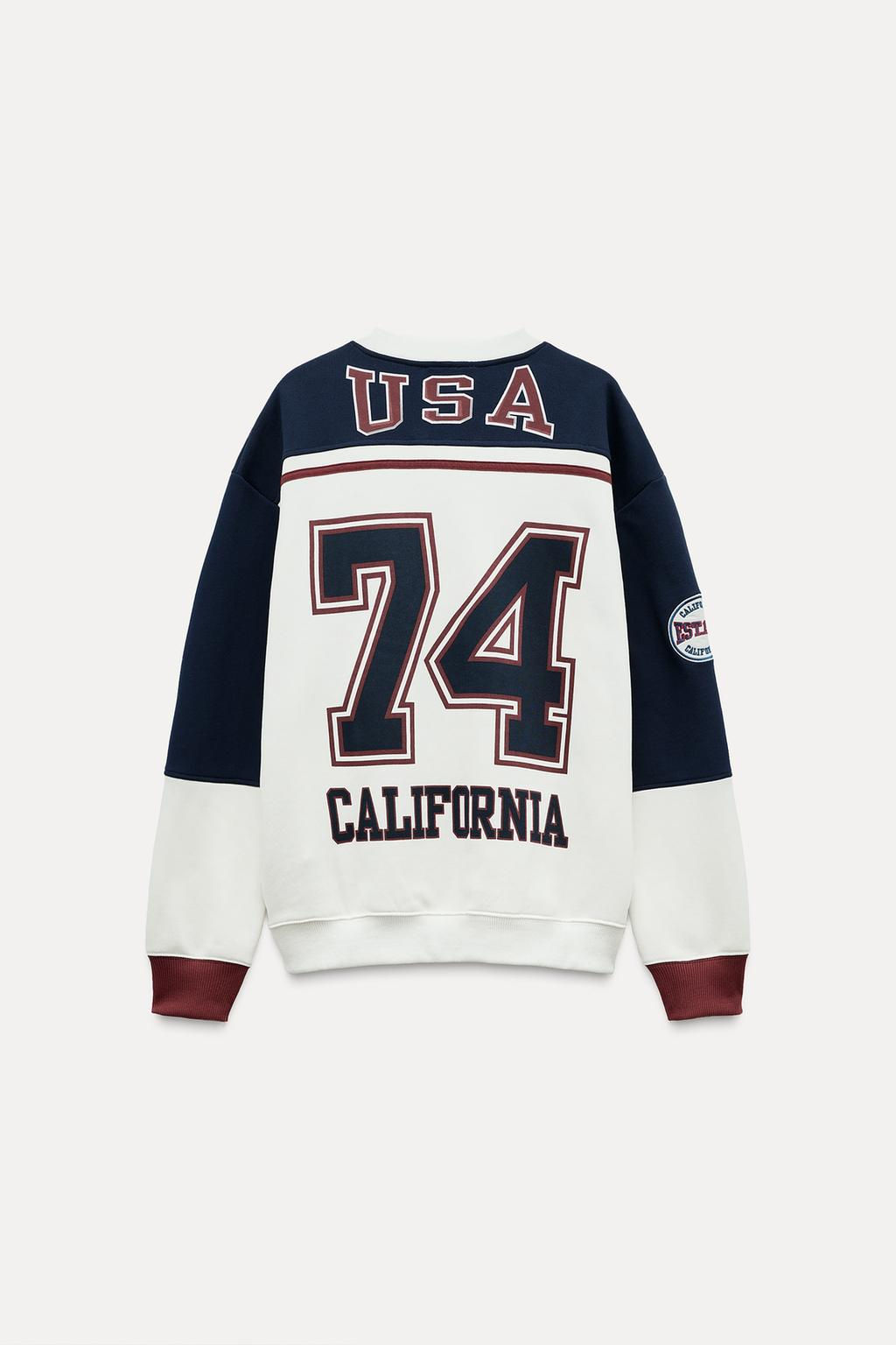 USA CALIFORNIA VARSITY SWEATSHIRT - Zara фото 7