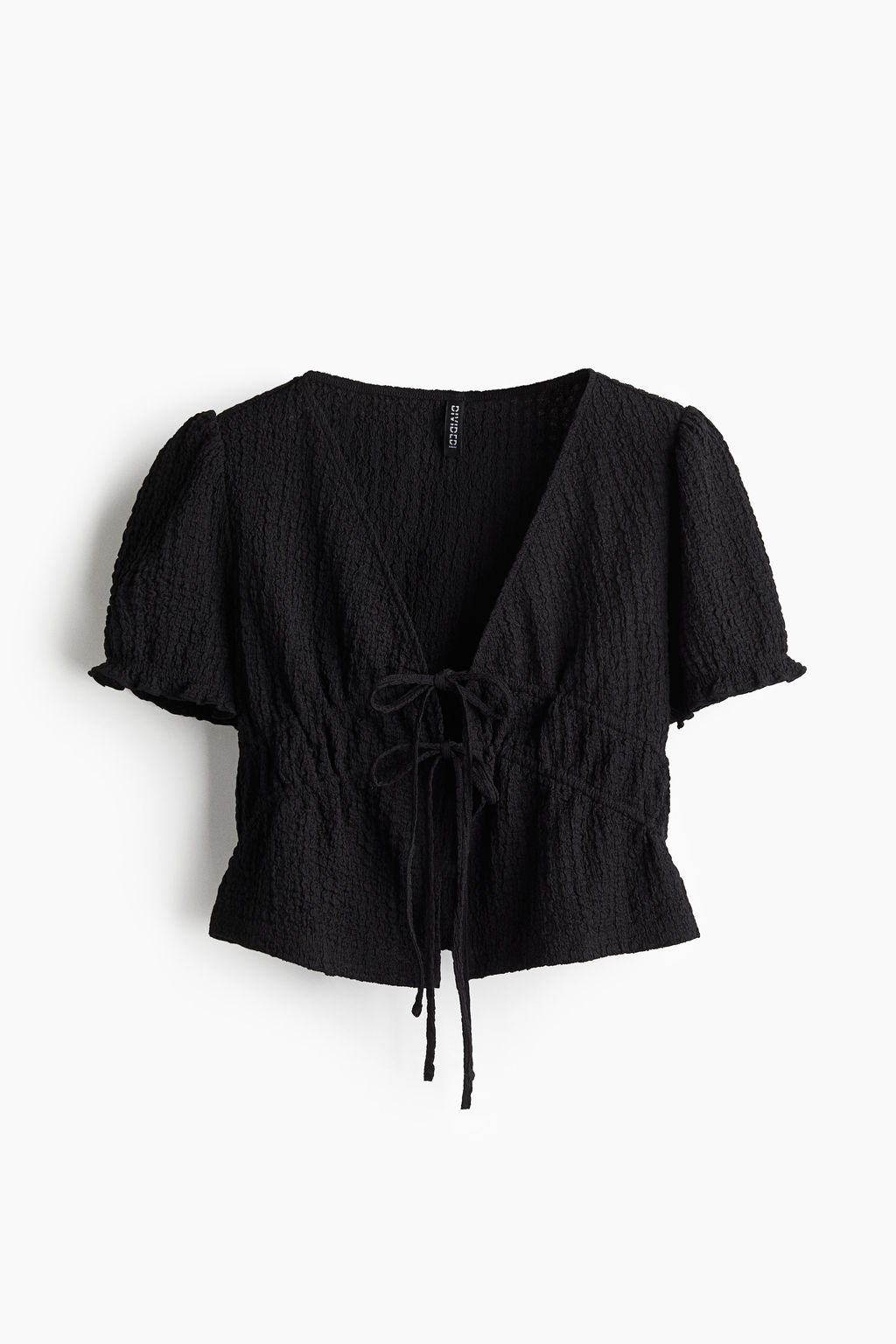 Top arrugado con lazada doble - H&m фото 3