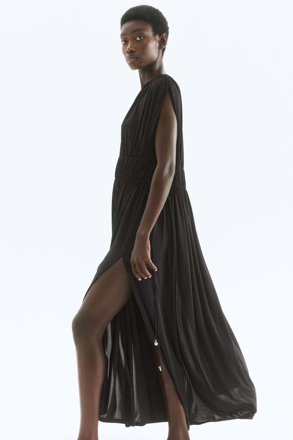 Vestido drapeado con cord?n de ajuste - H&m фото 3