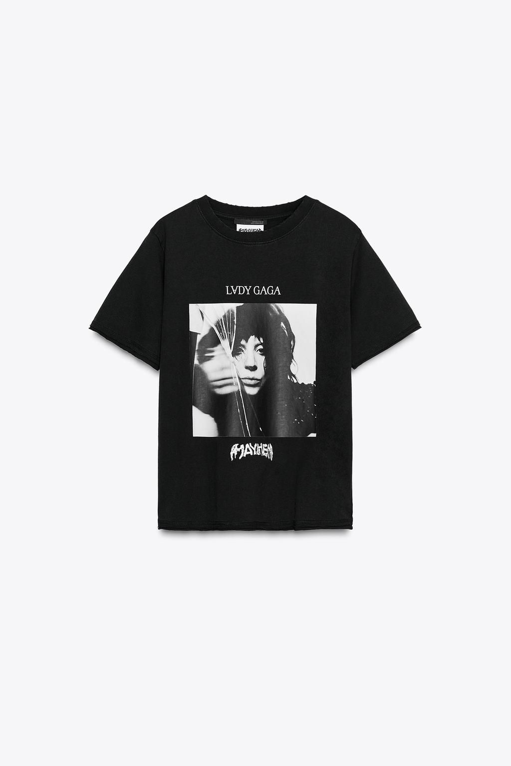 LADY GAGA FADED-EFFECT T-SHIRT - Zara фото 5
