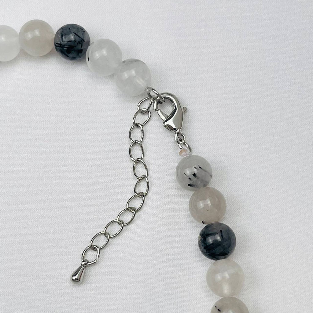 Бусы из Кварца с включением Турмалина 46 см +