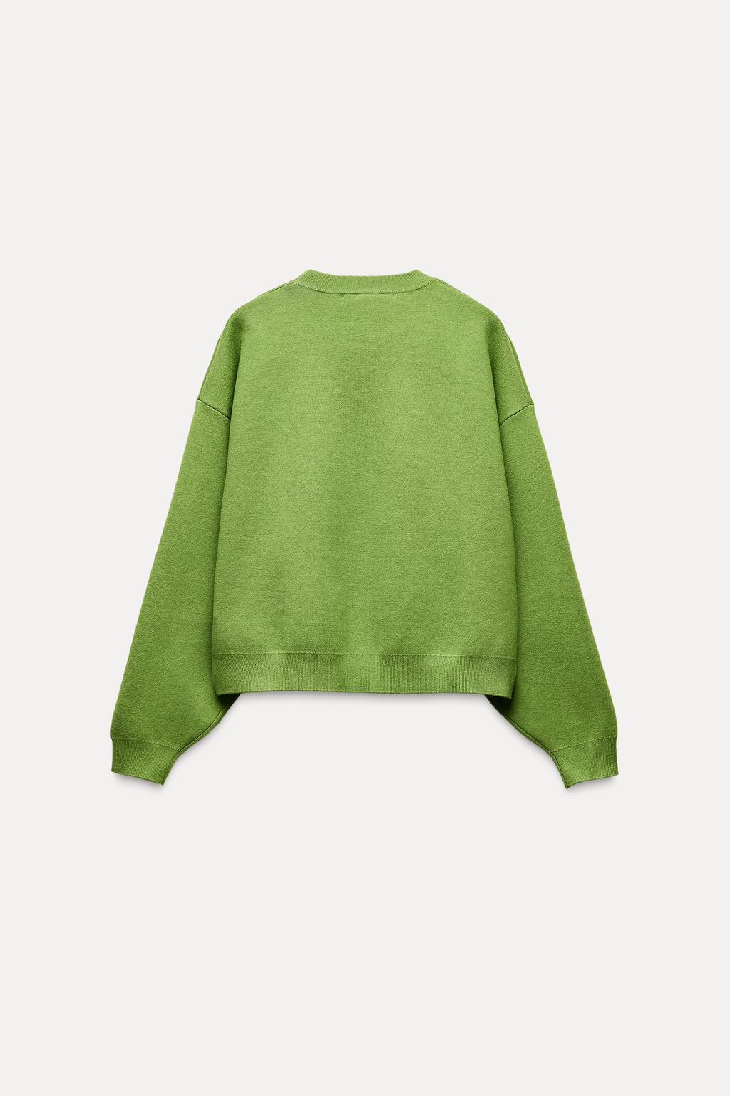 BASIC PLAIN KNIT SWEATSHIRT - Zara фото 5