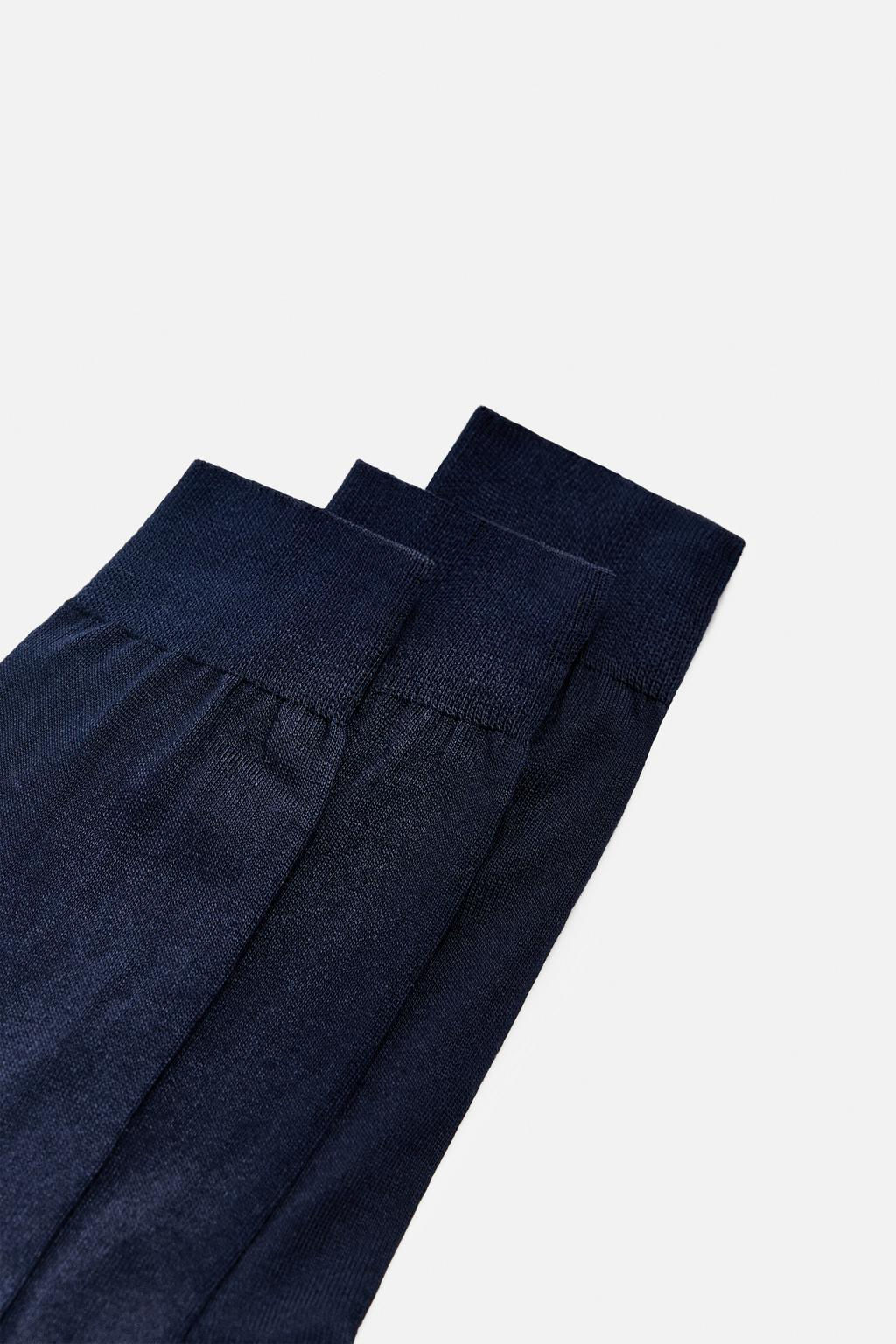 3-PACK OF MERCERISED COTTON SOCKS - Zara фото 6