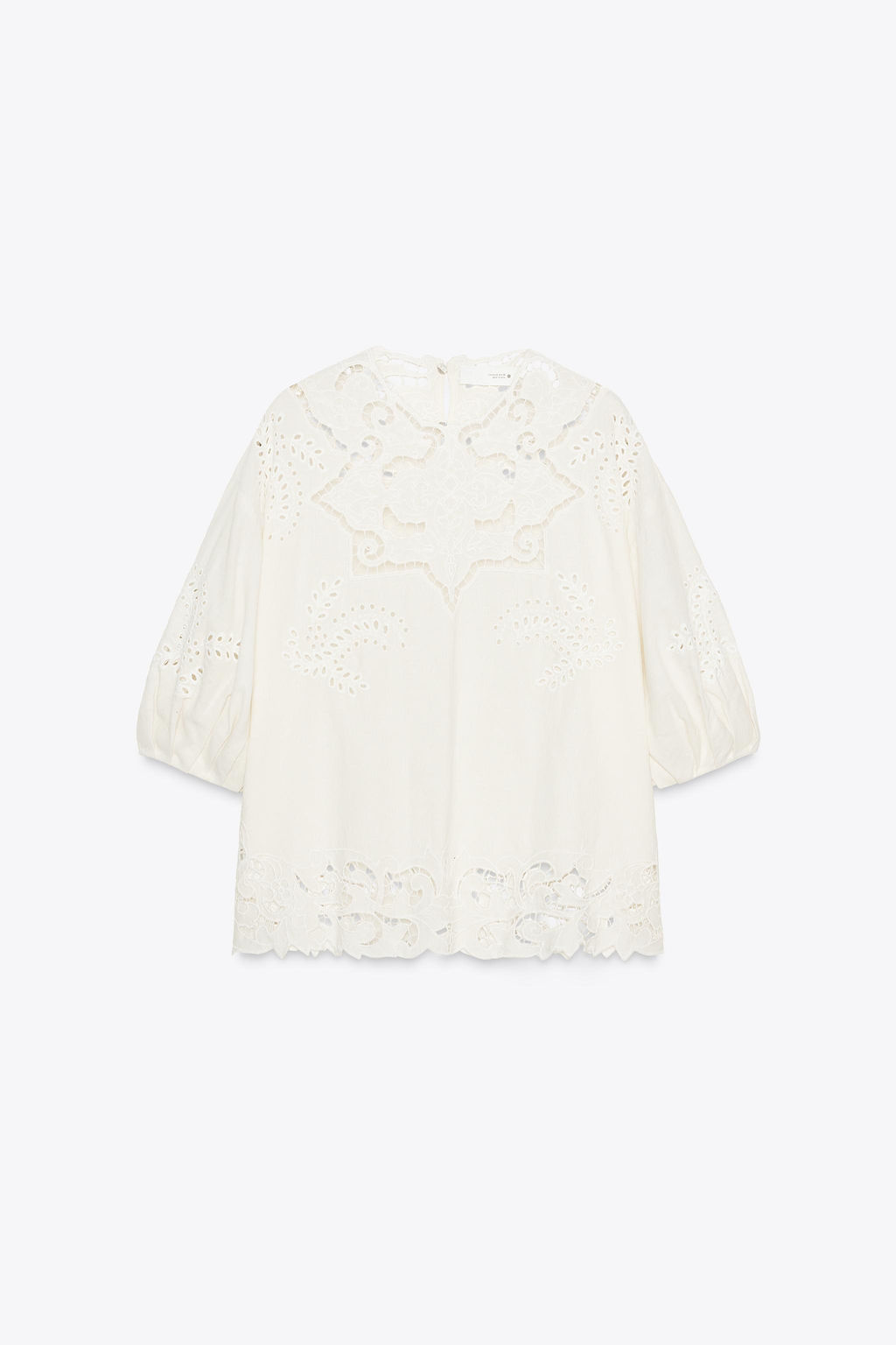 ZW COLLECTION BLOUSE WITH CUTWORK EMBROIDERY - Zara фото 6