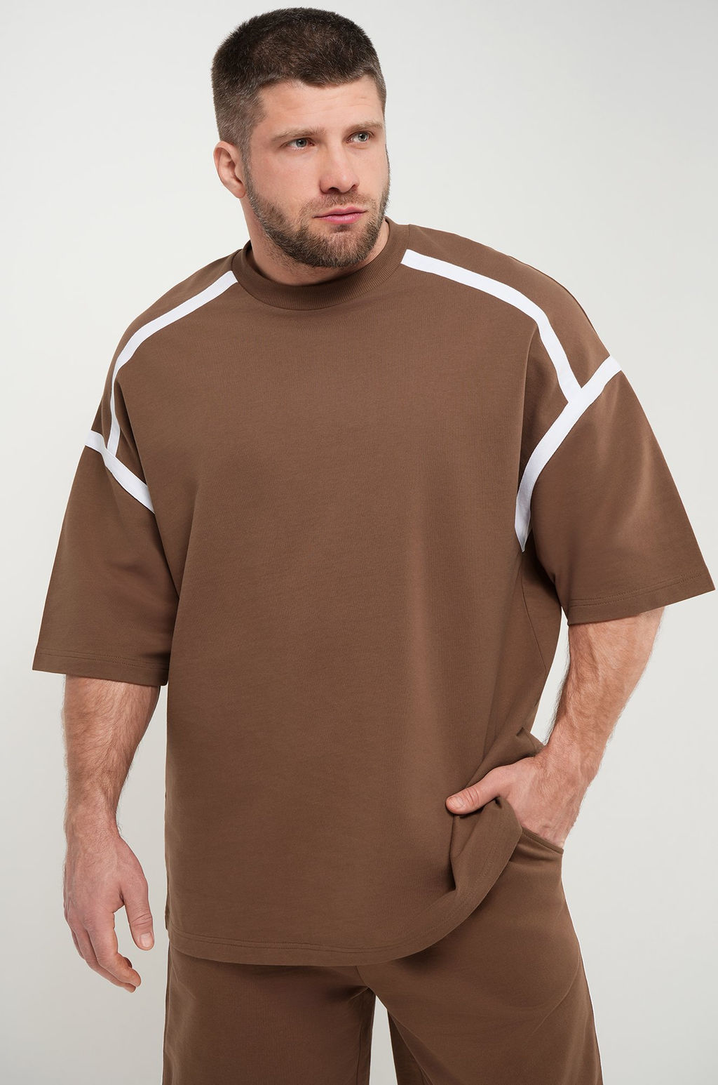 Мужской костюм оверсайз из футера двухнитки Happyfox  фото 11