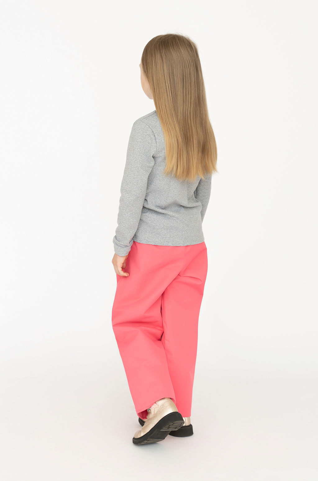 Брюки на поясе демисезонные розовые