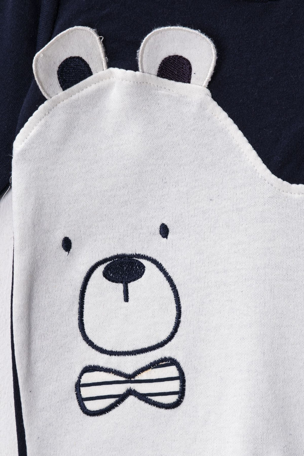 Ekru Unisex Bebek Pamuku Hayvan Bask?l? Regular/Normal Kal?p Uzun Kol Orme Tulum TKDAW25TU00002 - Trendyolmilla фото 6