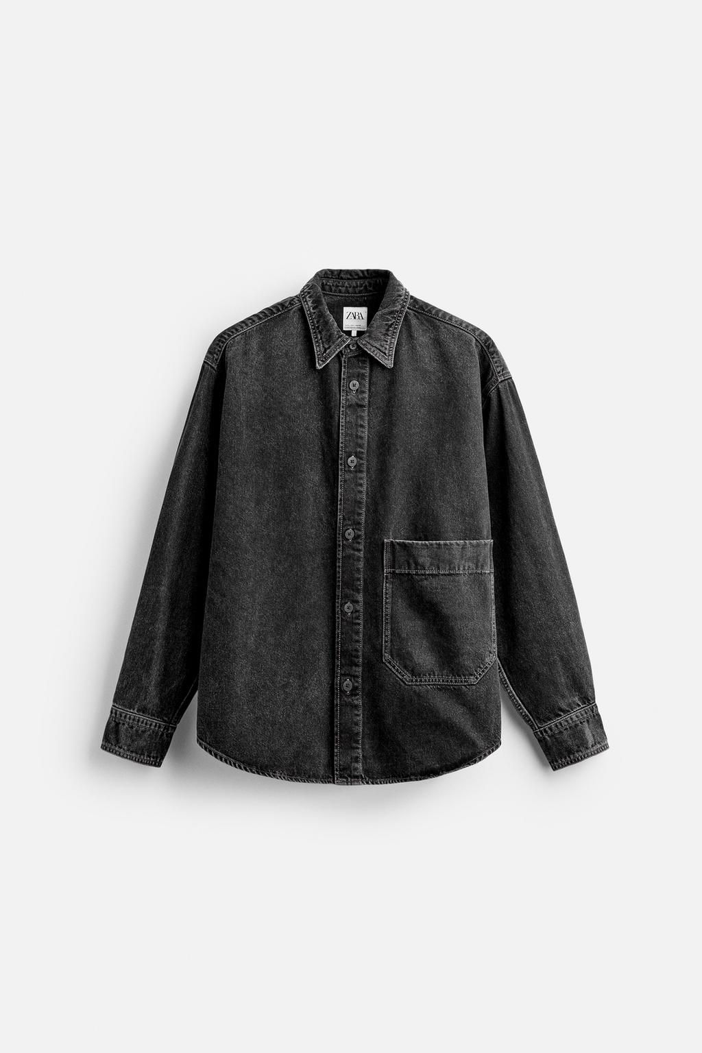 RELAXED FIT DENIM SHIRT - Zara фото 6