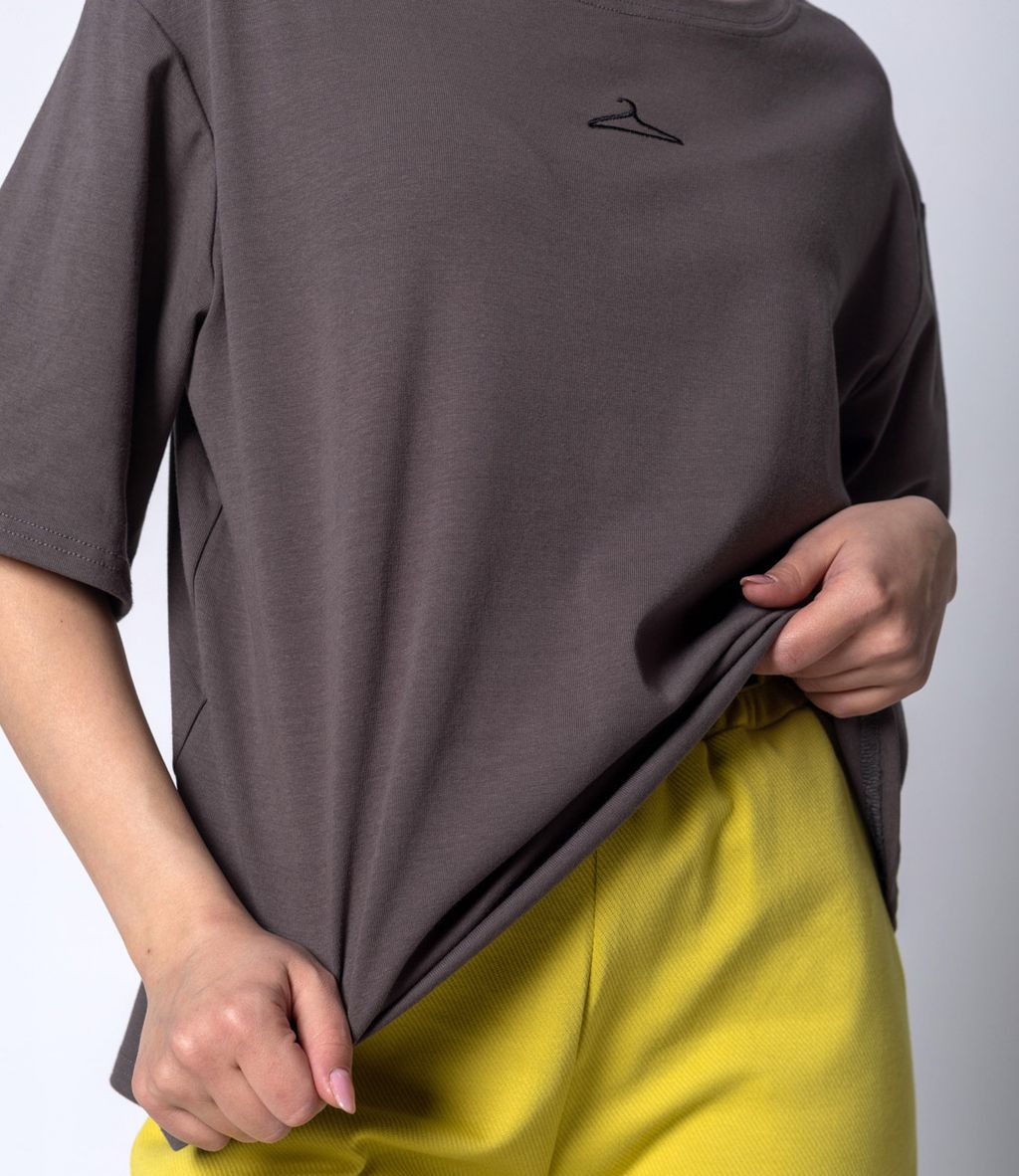 Футболка #КТ202 (3), серо-зелёный