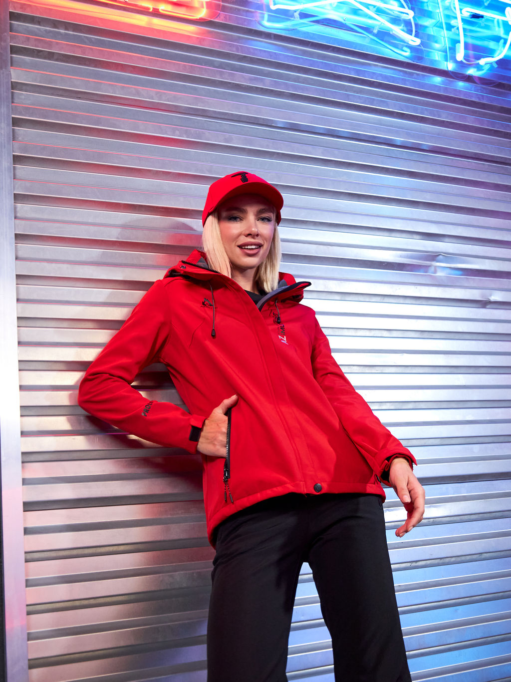 Женская мембранная куртка виндстоппер на флисе Azimuth Сияние 124/23983_711 Красный  фото 27