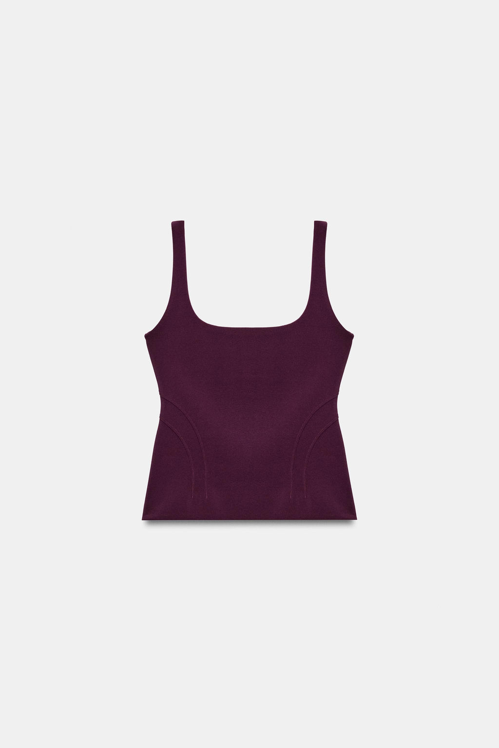 TOP STRETCH CORSETERO / Berenjena oscuro - Zara фото 4