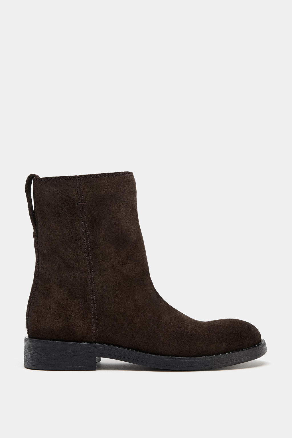 FLAT SPLIT SUEDE ANKLE BOOTS - Zara фото 3