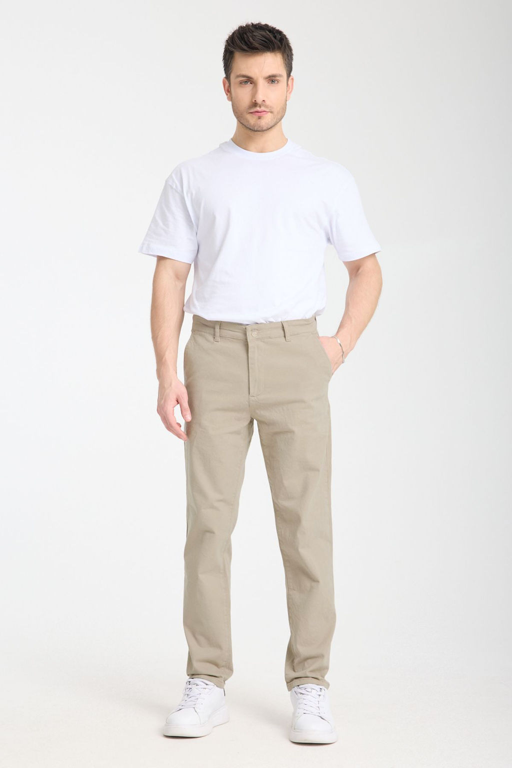 TRENDYOL MAN Lacivert Regular Fit Basic Chino Esnek Gabardin Pantolon TMNSS25PL00019