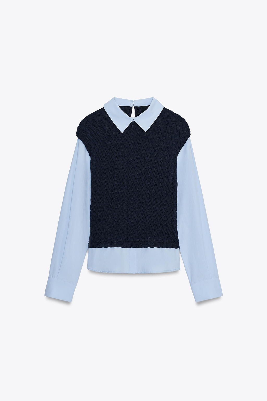 COMBINED POPLIN SHIRT - Zara фото 6