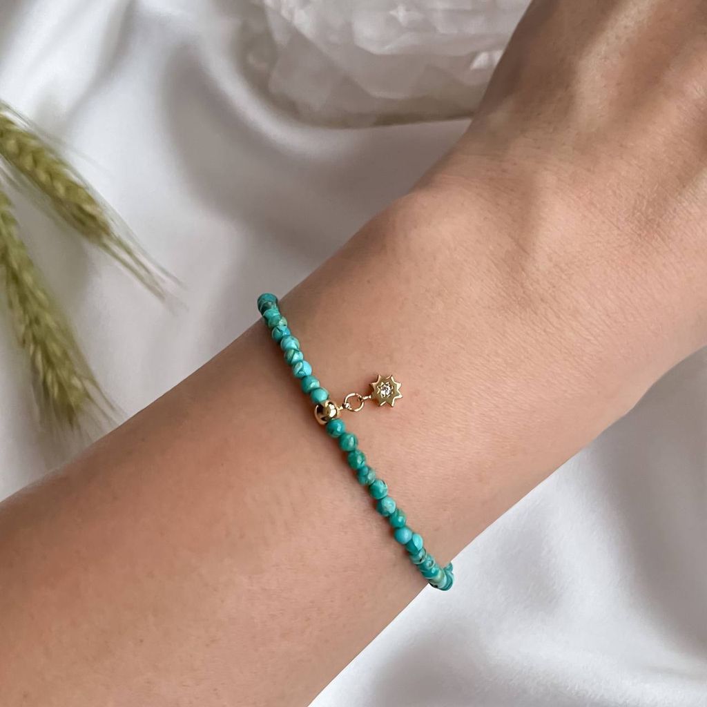 Браслет с подвеской из Бирюзы