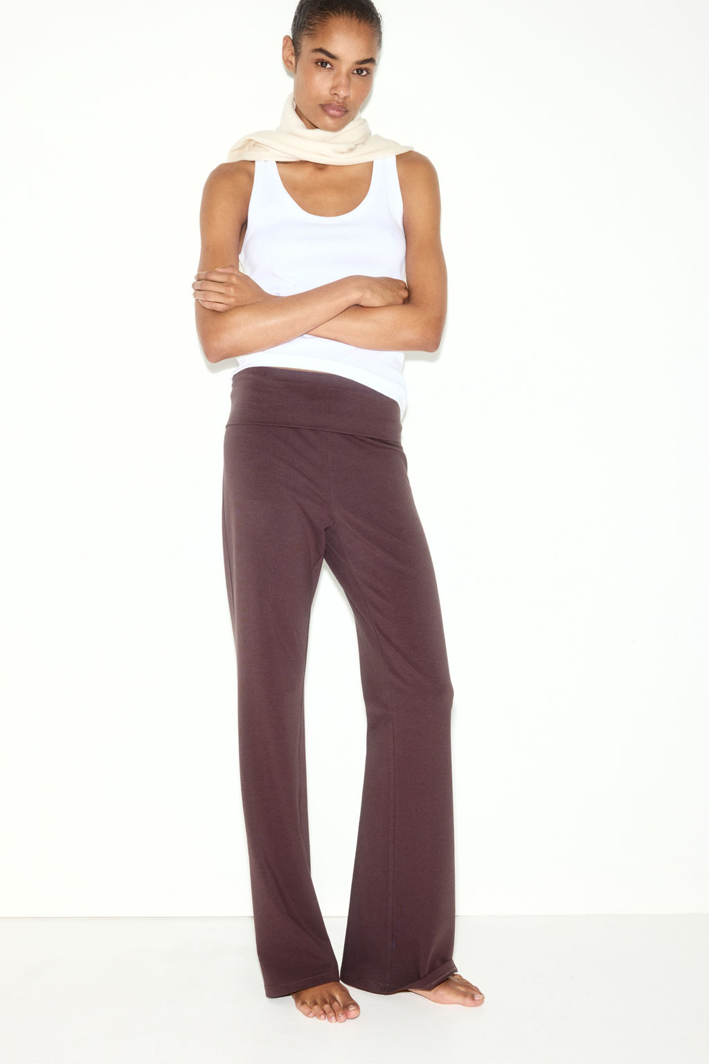 Pantal?n de algod?n con cintura plegable - H&m фото 6