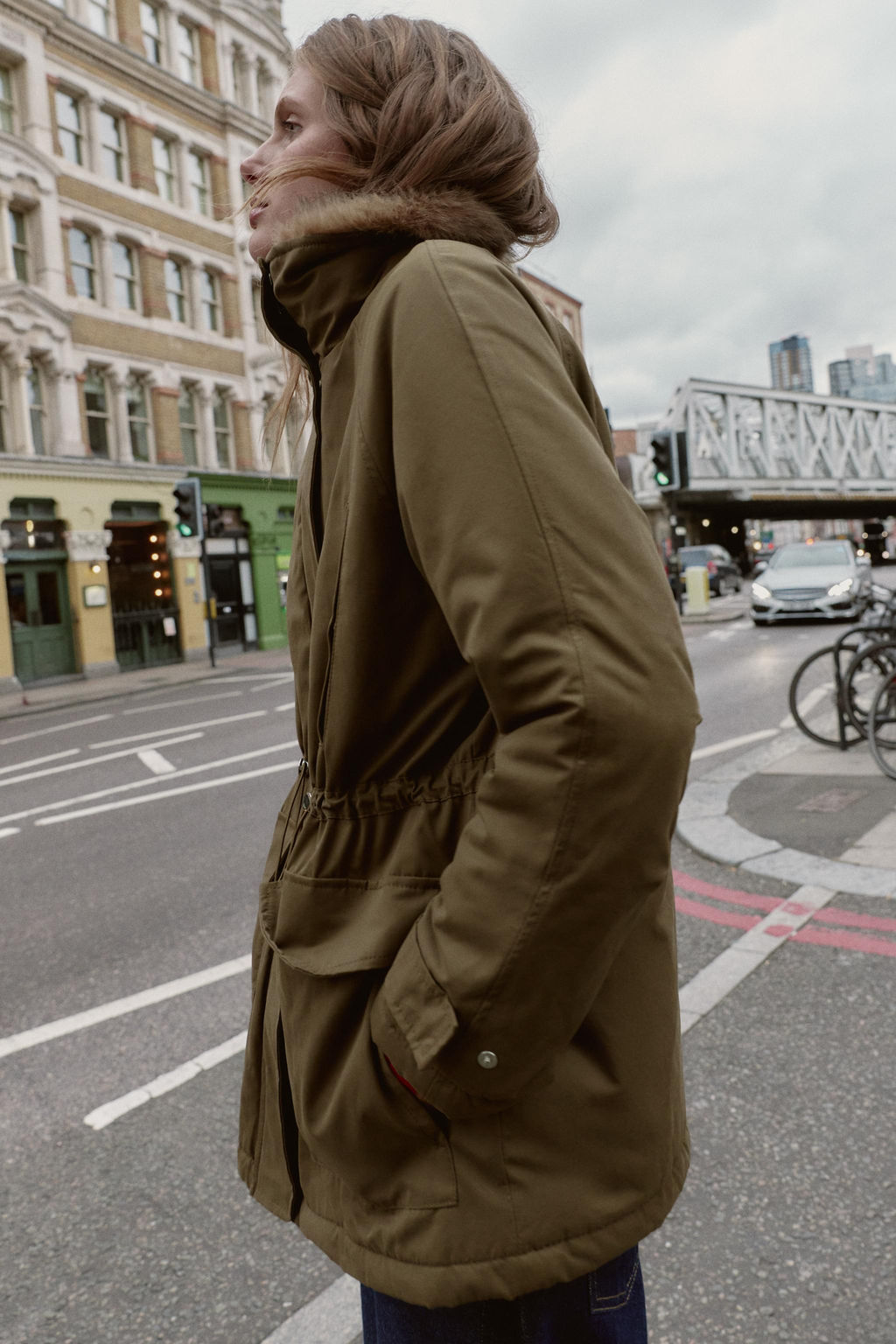 PARKA WITH FAUX FUR LINING - Zara фото 4