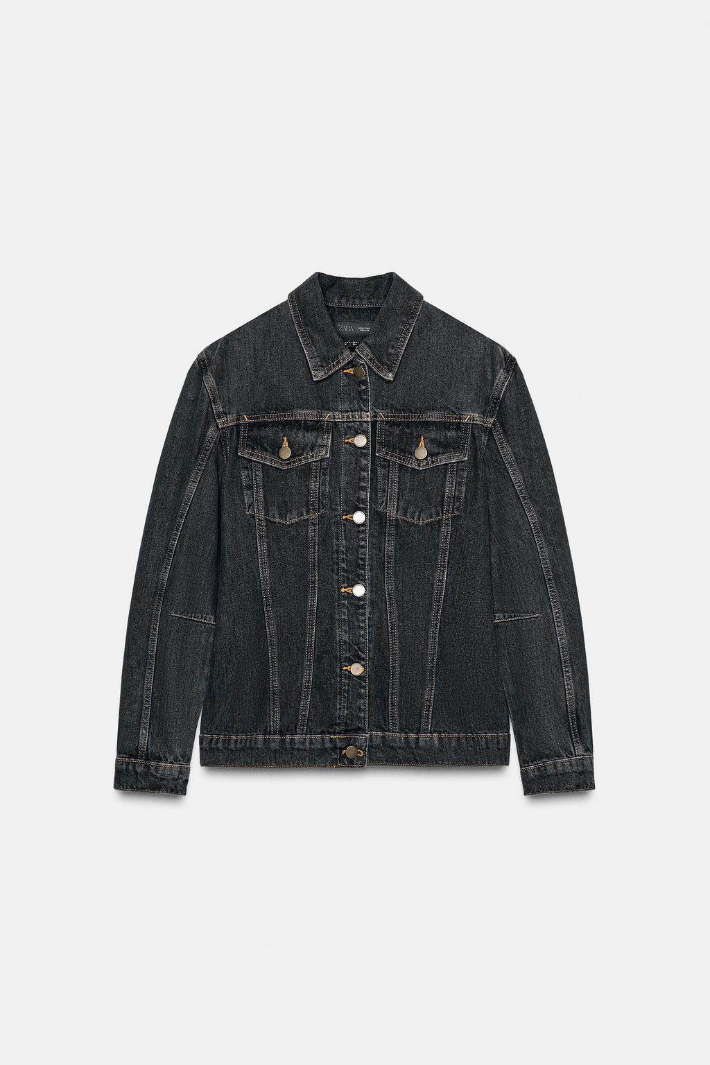 ZW COLLECTION FITTED DENIM JACKET - Zara фото 6