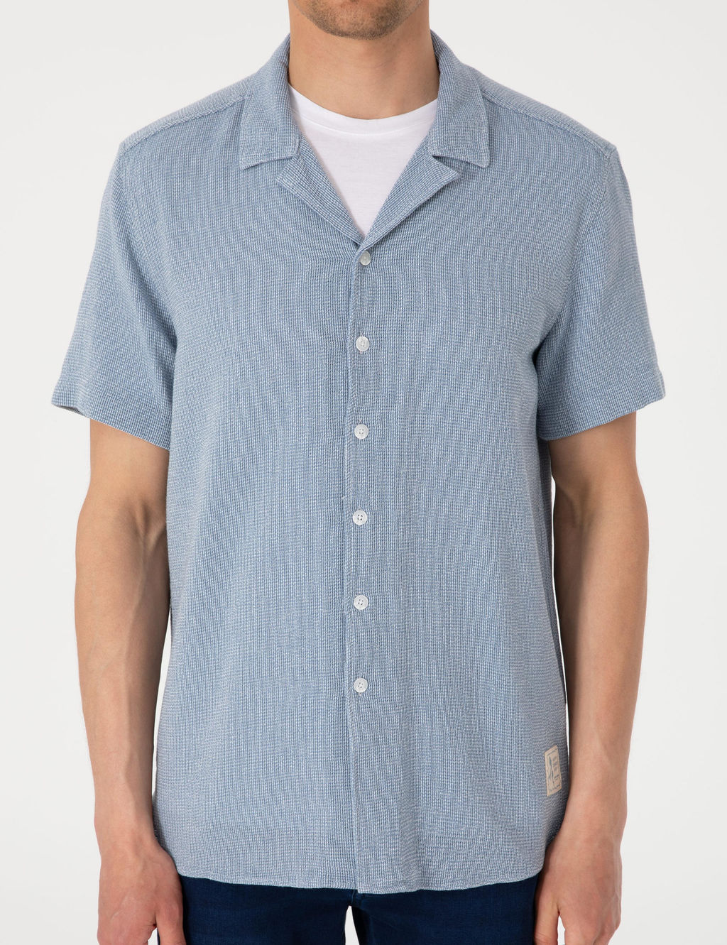 Lacivert Comfort Fit K_sa Kollu G_mlek - Pierre cardin фото 6