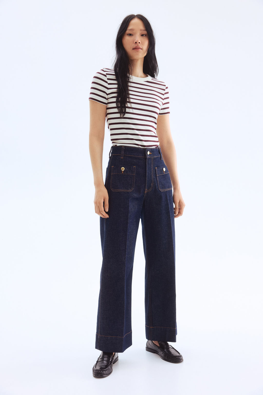 Wide High Ankle Jeans - H&m фото 5
