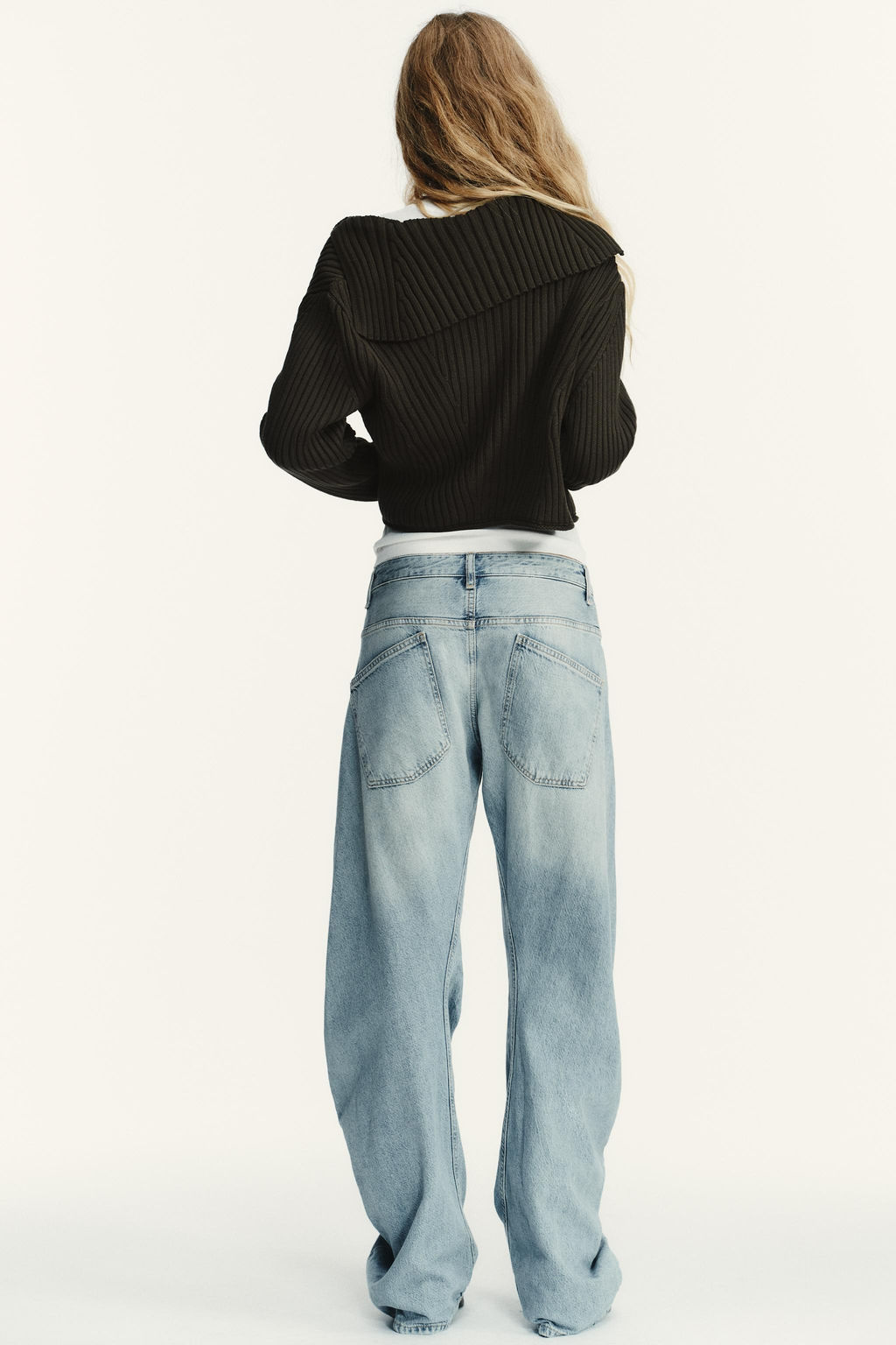 TRF SHIFTED SEAM LOW WAIST JEANS - Zara фото 6