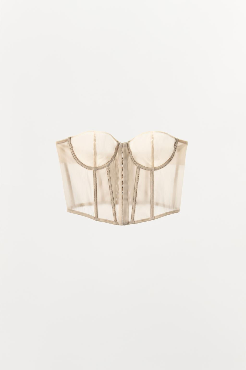 BOW-DETAIL UNDERWIRED CORSET - Zara фото 4