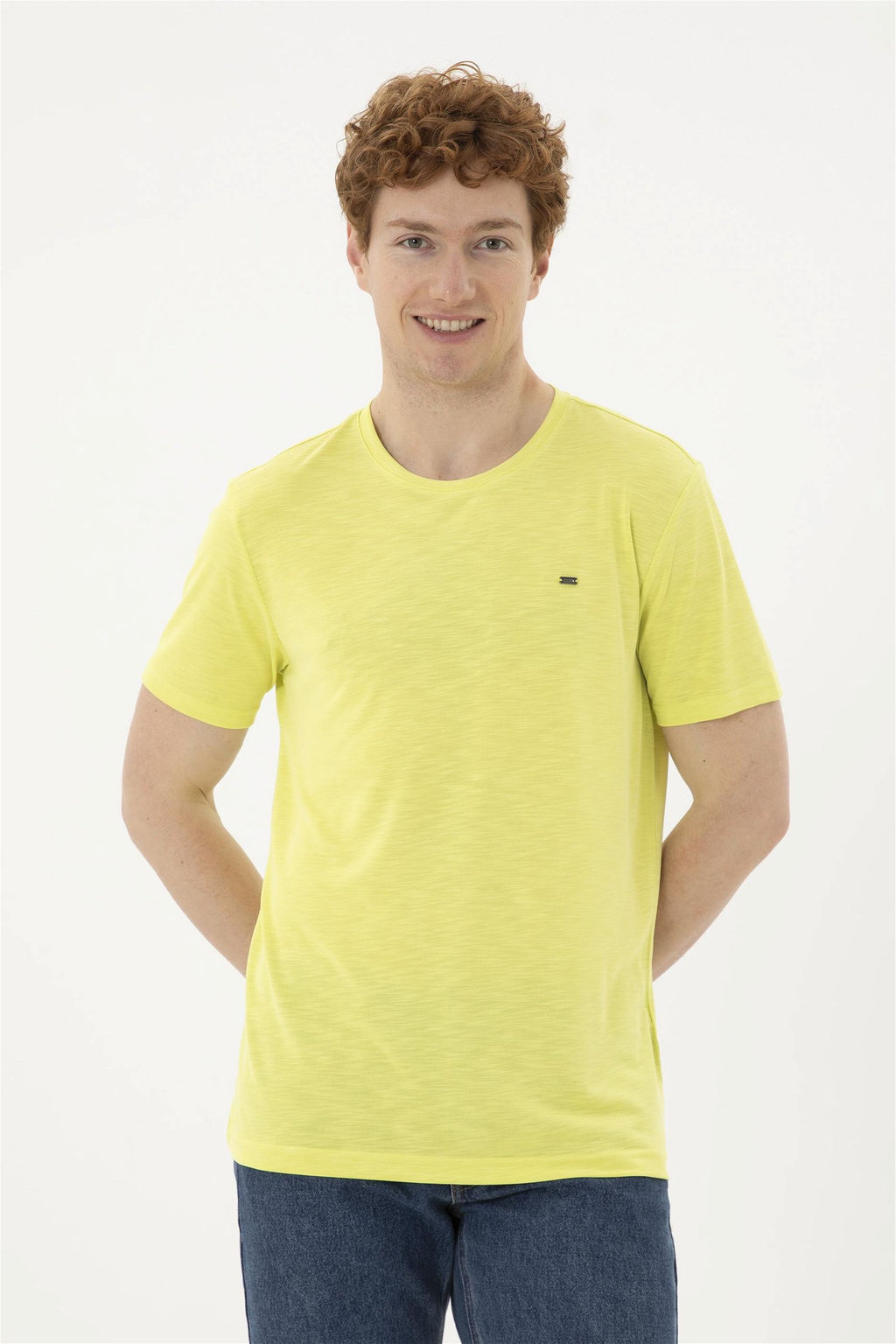 Мужская базовая футболка фисташкового цвета - U.s. polo assn фото 3