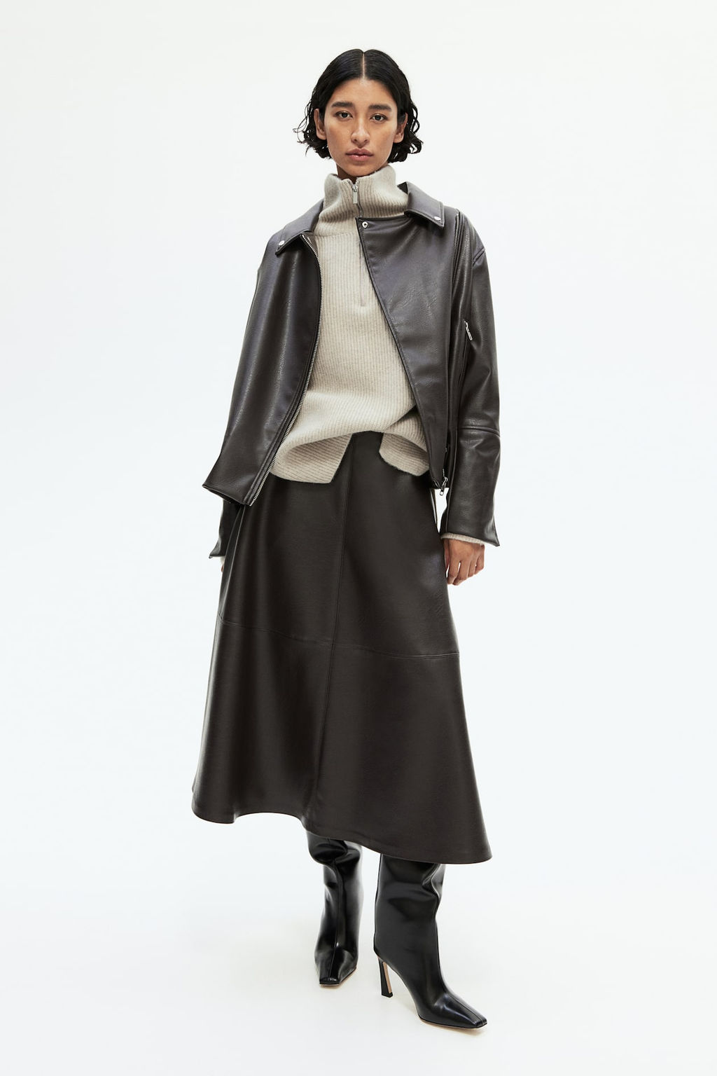 Jersey en punto de canale con media cremallera - H&m фото 5