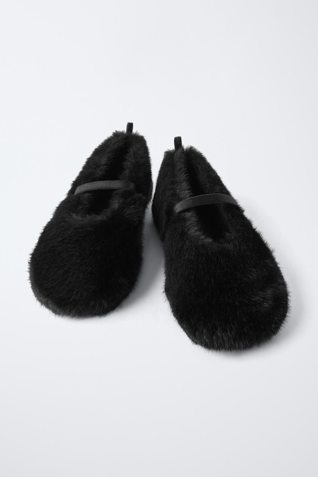 LIMITED EDITION FAUX FUR BALLET FLATS - Zara фото 3