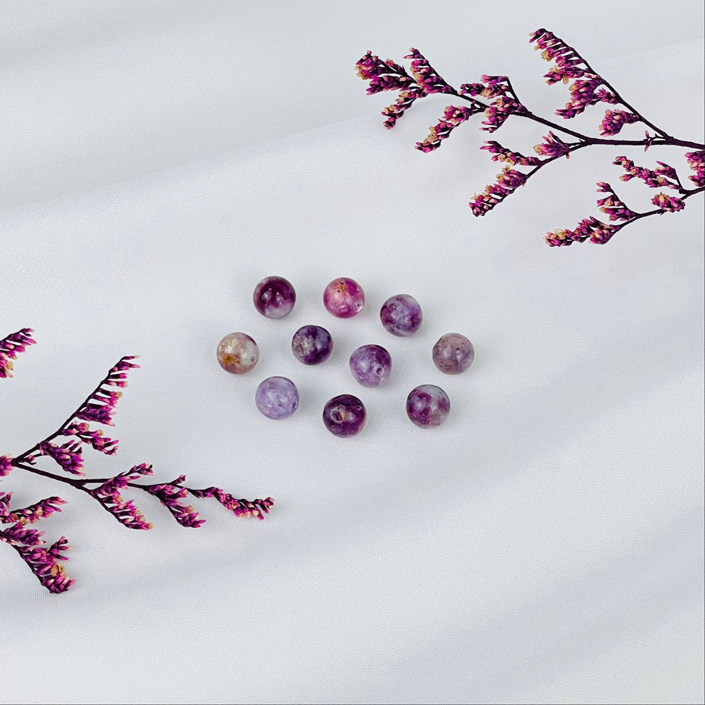 Бусины для украшений из Лепидолита (10 шт)