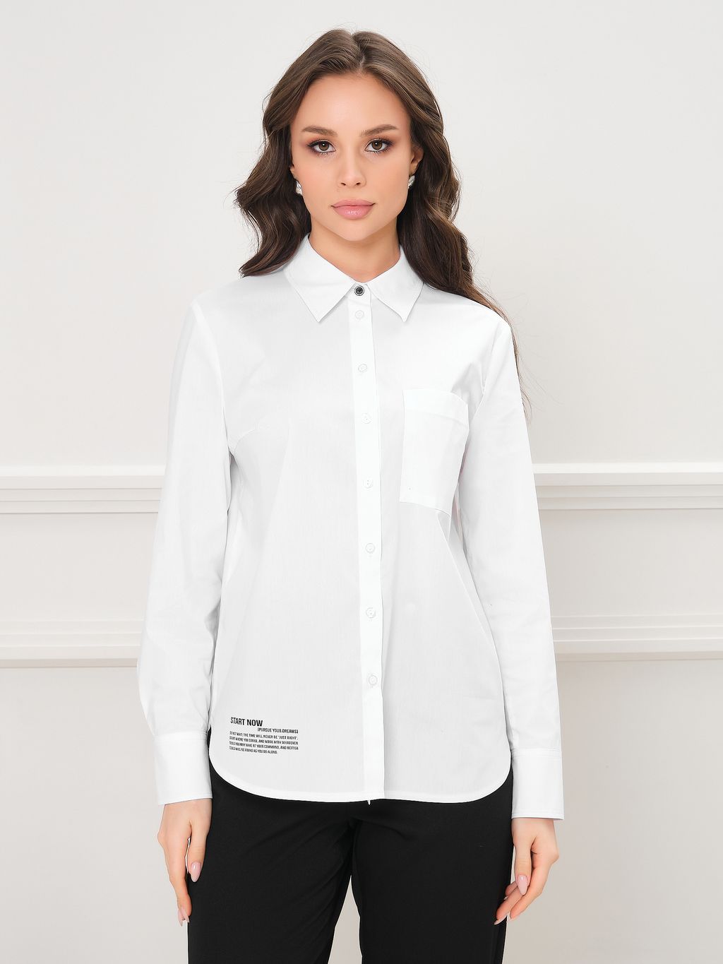 Блуза с текстовым принтом - Stilla фото 3