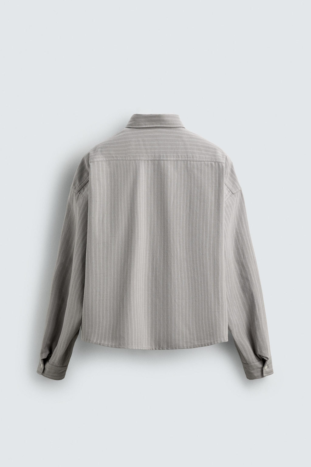 CONTRAST EMBROIDERED STRIPED SHIRT - Zara фото 7
