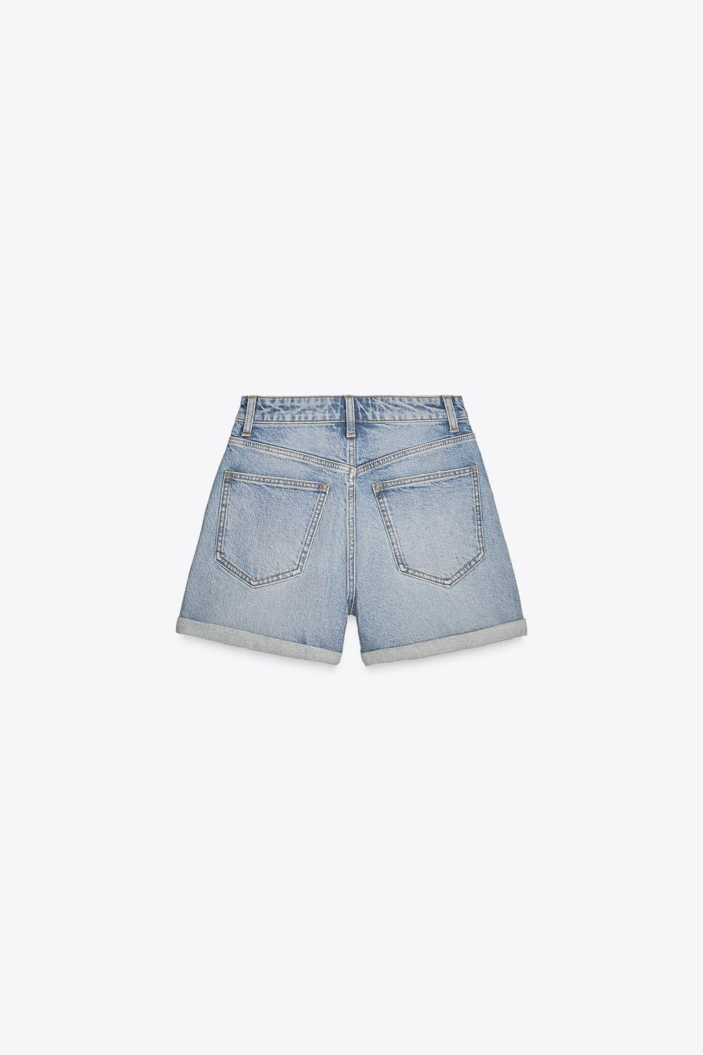 HIGH-WAIST MOM FIT TRF BERMUDA SHORTS - Zara фото 29